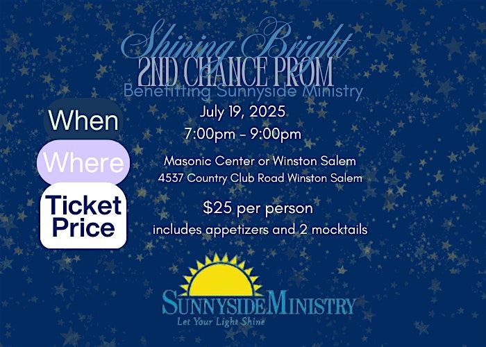 Shining Bright Second Chance Prom, 19 July | Event in Winston-Salem | AllEvents