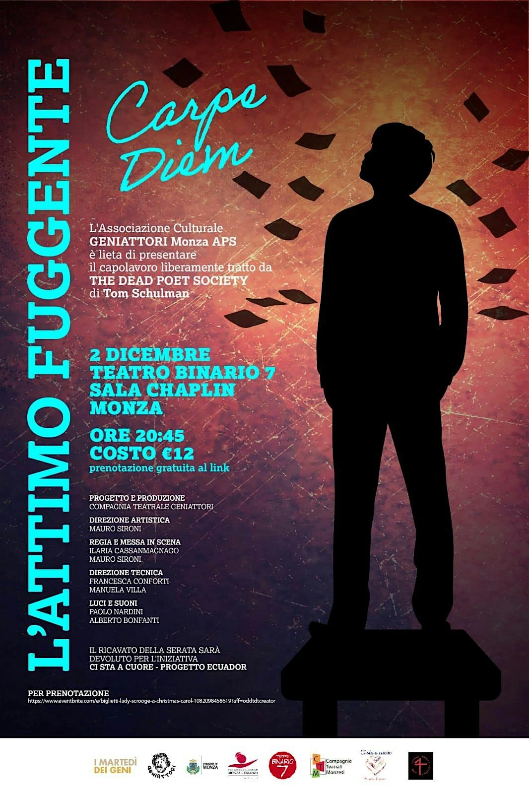 L'attimo fuggente - costo 12 euro da pagare in biglietteria, 2 December | Event in Monza | AllEvents