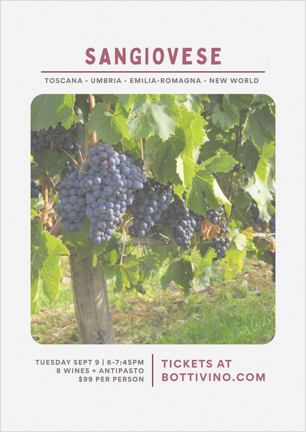 Sangiovese, 9 September | Event in San Francisco | AllEvents