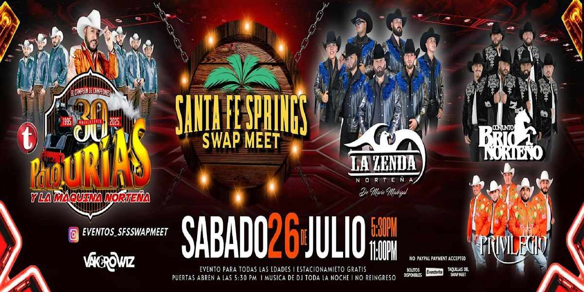 Polo Urías, La Zenda Norteña, Privilegio, y Conjunto Brio Norteño, 26 July | Event in Santa Fe Springs