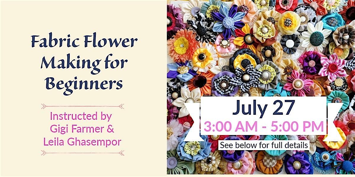Kanzashi Fabric Flower Workshop, 27 July | Event in Mountain View | AllEvents