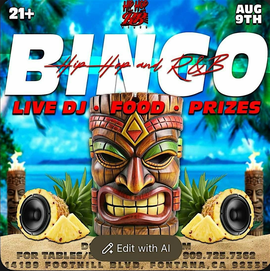 Hip Hop And RnB Bingo, 9 August | Event in Fontana | AllEvents