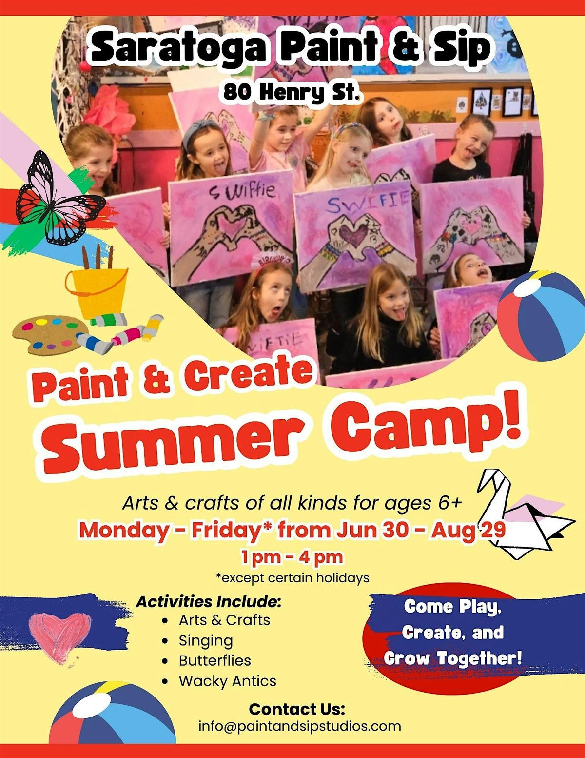 Paint & Create Summer Camp Week 9, 25 September | Event in Saratoga Springs | AllEvents