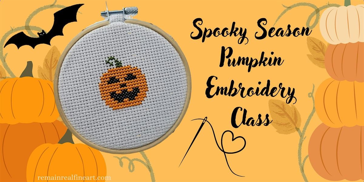 RemainReal Hosts: Spooky Season Pumpkin Embroidery Class!, 4 October | Event in Denver | AllEvents