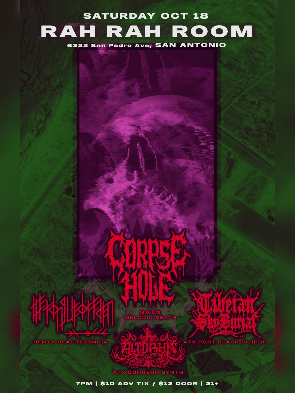 Altdahn, Tibetan Sky Burial, Tongue of Eden & Corpse Hole @ Rah! Rah ...