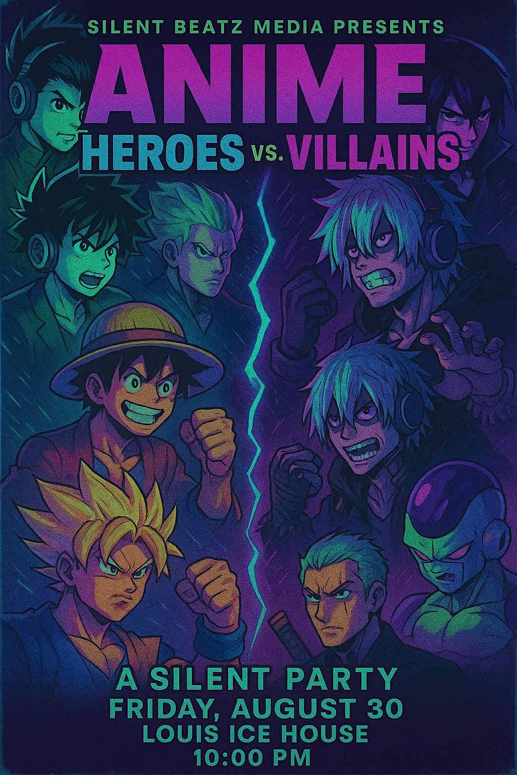 Silent Beatz Media Presents : Anime : Hero’s Vs Villians, 30 August | Event in San Antonio | AllEvents