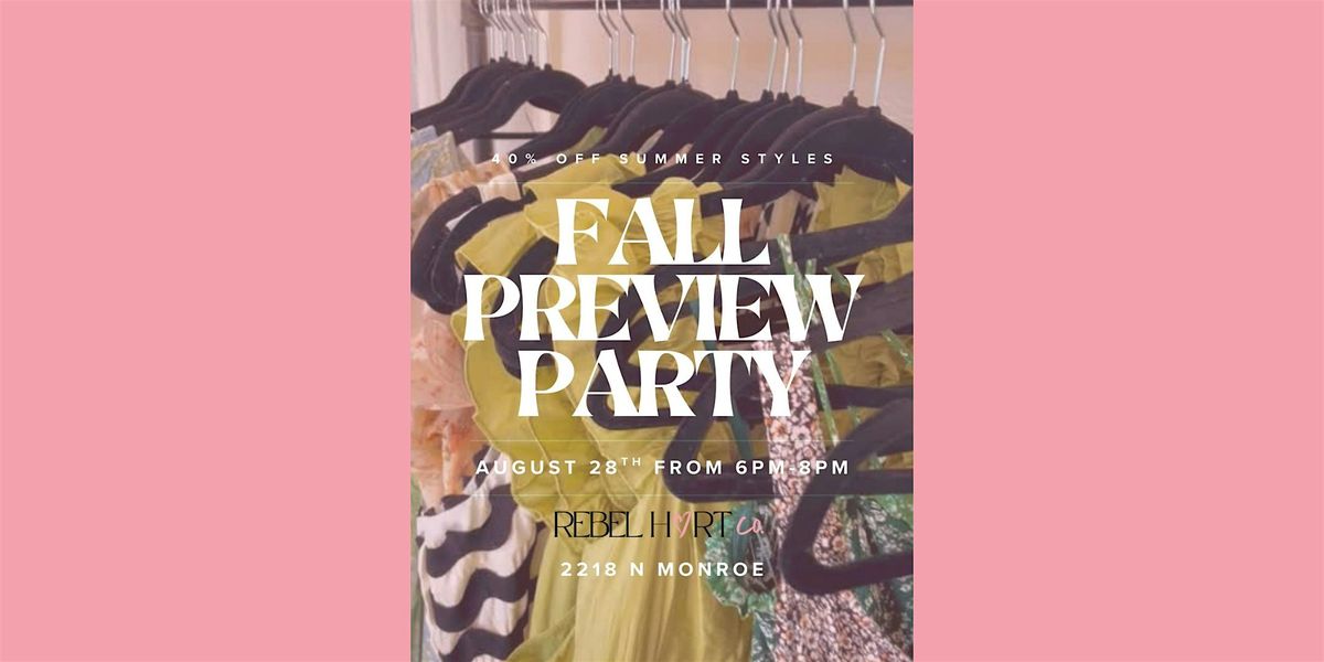 Fall Preview Party, 28 August | Event in Spokane | AllEvents