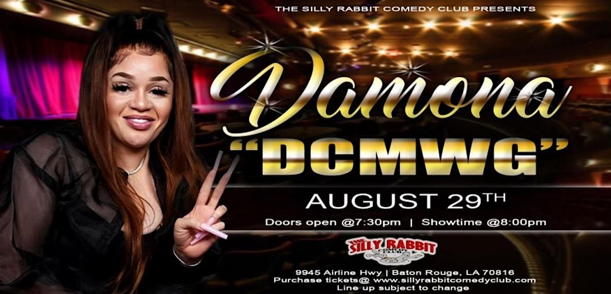 The Silly Rabbit Comedy Club Presents: Damona "DCMWG", 29 August | Event in Baton Rouge | AllEvents