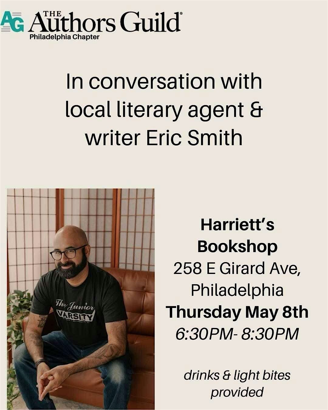 Authors Unite @ Harriett’s w/ Agent & Author Eric Smith, 8 May | Event in Philadelphia | AllEvents