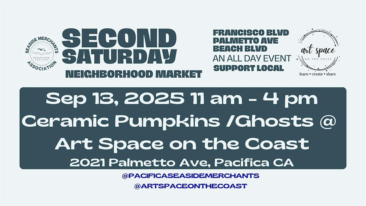 Second Saturday in Pacifica - Clay Pumpkins and Ghosts, 13 September | Event in Pacifica | AllEvents