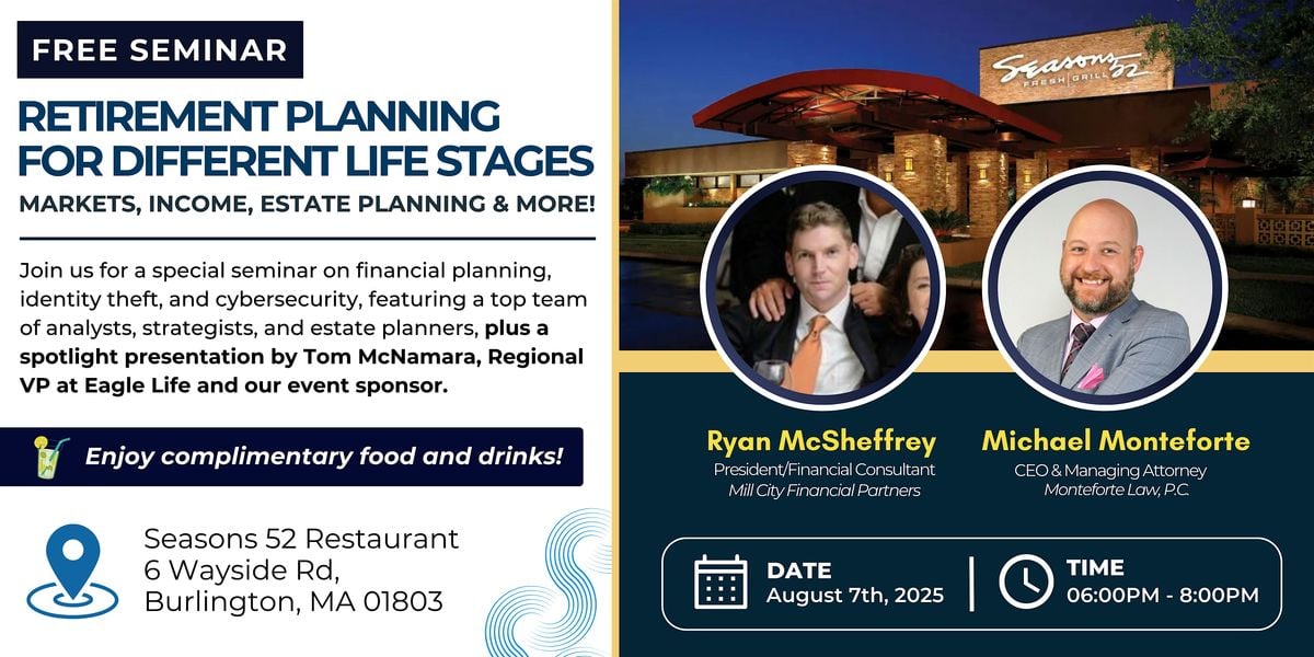 Retirement Planning for Different Life Stages, 7 August | Event in Burlington | AllEvents