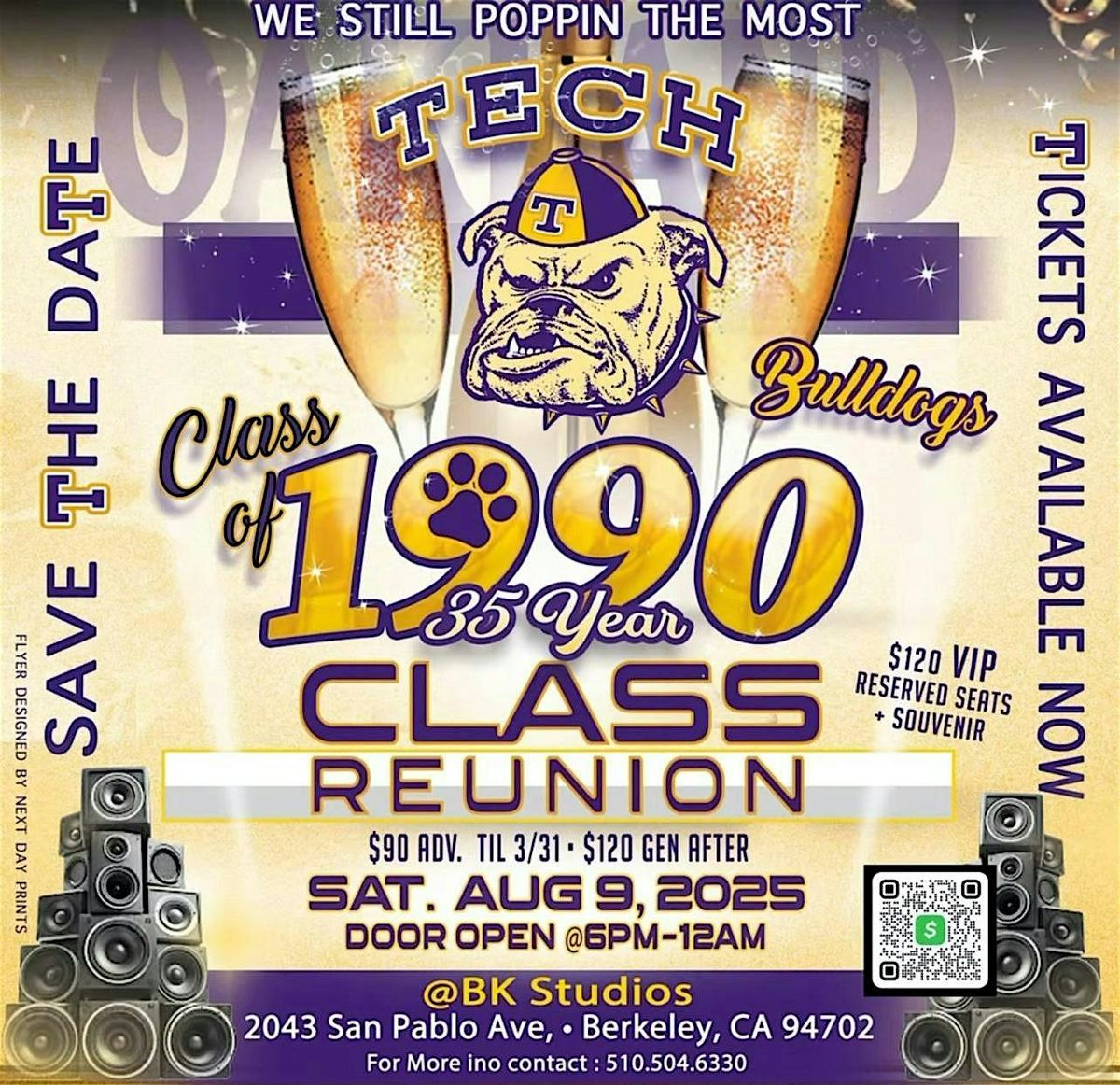 Oakland Tech Class of 90 35th Reunion, 9 August | Event in Berkeley | AllEvents