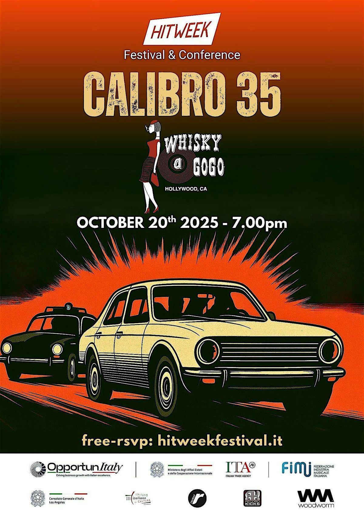 Hit Week Festival & Conference Presents CALIBRO 35, 20 October | Event in West Hollywood | AllEvents