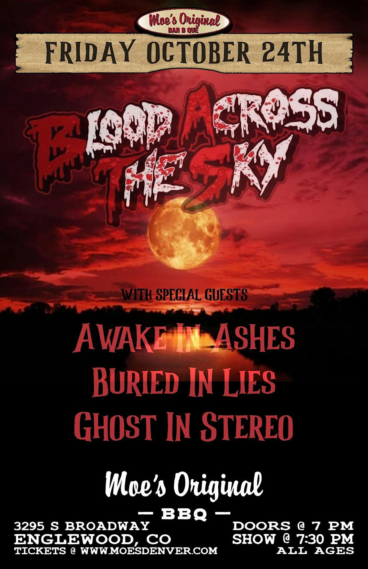 Blood Across The Sky w/ Awake In Ashes + Buried In Lies + Ghost In Stereo, 24 October | Event in Englewood