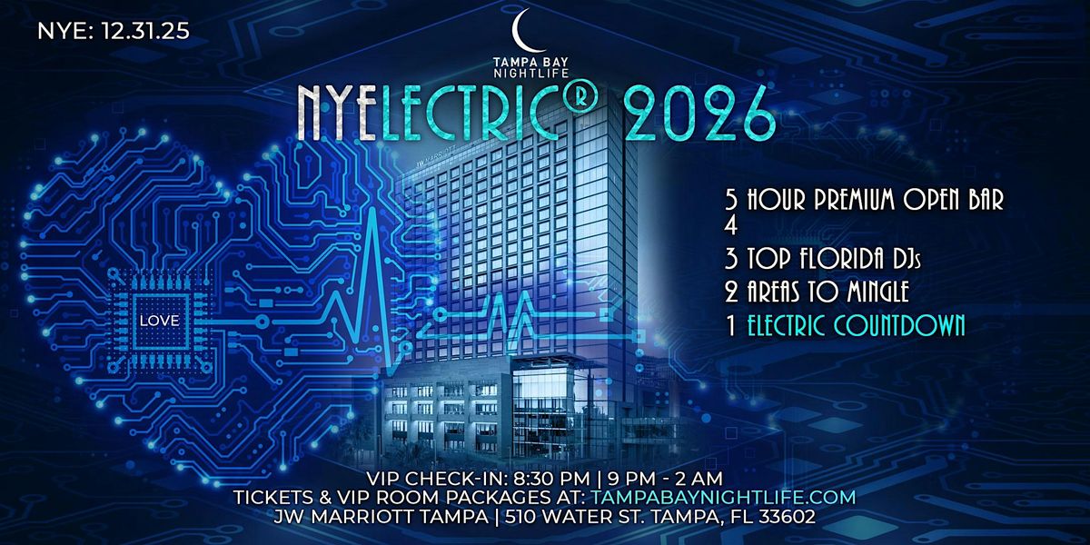 Tampa New Year's Eve Party Countdown - NYElectric® 2026, 31 December | Event in Tampa | AllEvents