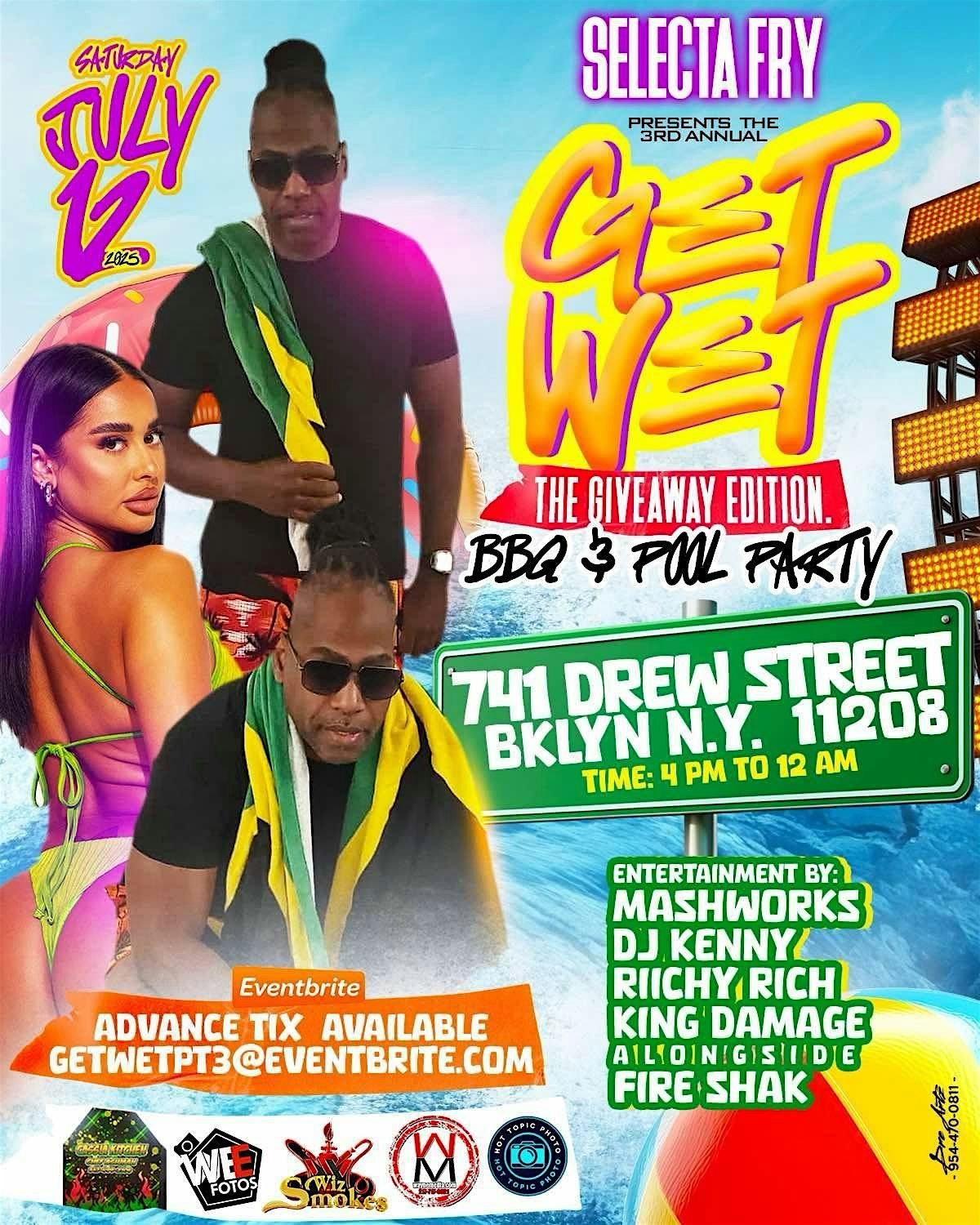 GET WET PT3  BBQ & POOL PARTY, 12 July | Event in Brooklyn | AllEvents