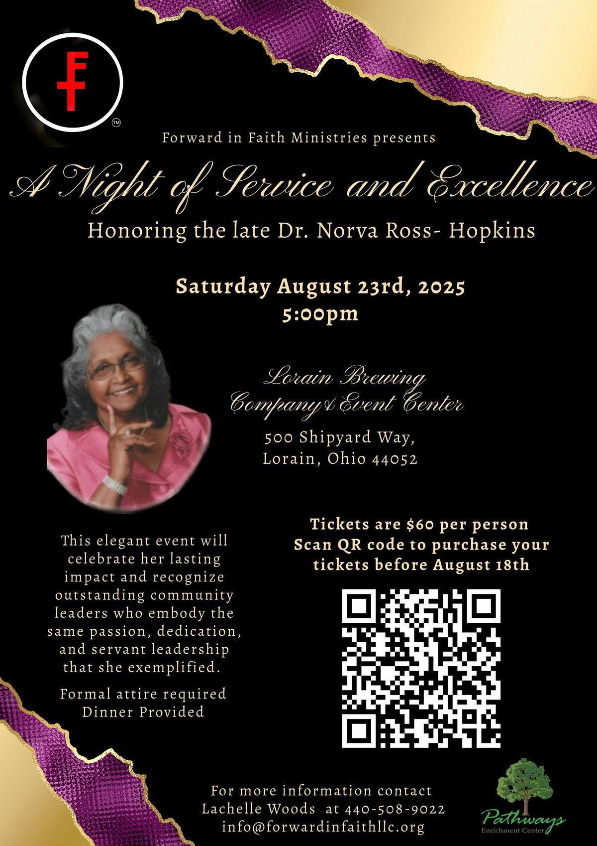 A Night of Service & Excellence Gala Honoring Dr.Norva J Ross-Hopkins, 23 August | Event in Lorain | AllEvents