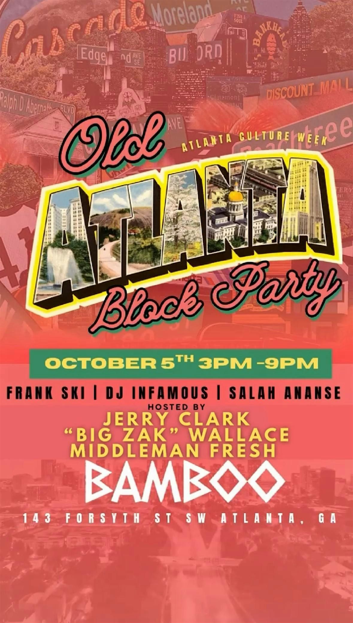 OLD ATLANTA BLOCK PARTY: FRANK SKI, DJ INFAMOUS, SALAH ANANS, JERRY CLARK, 15 October | Event in Atlanta | AllEvents