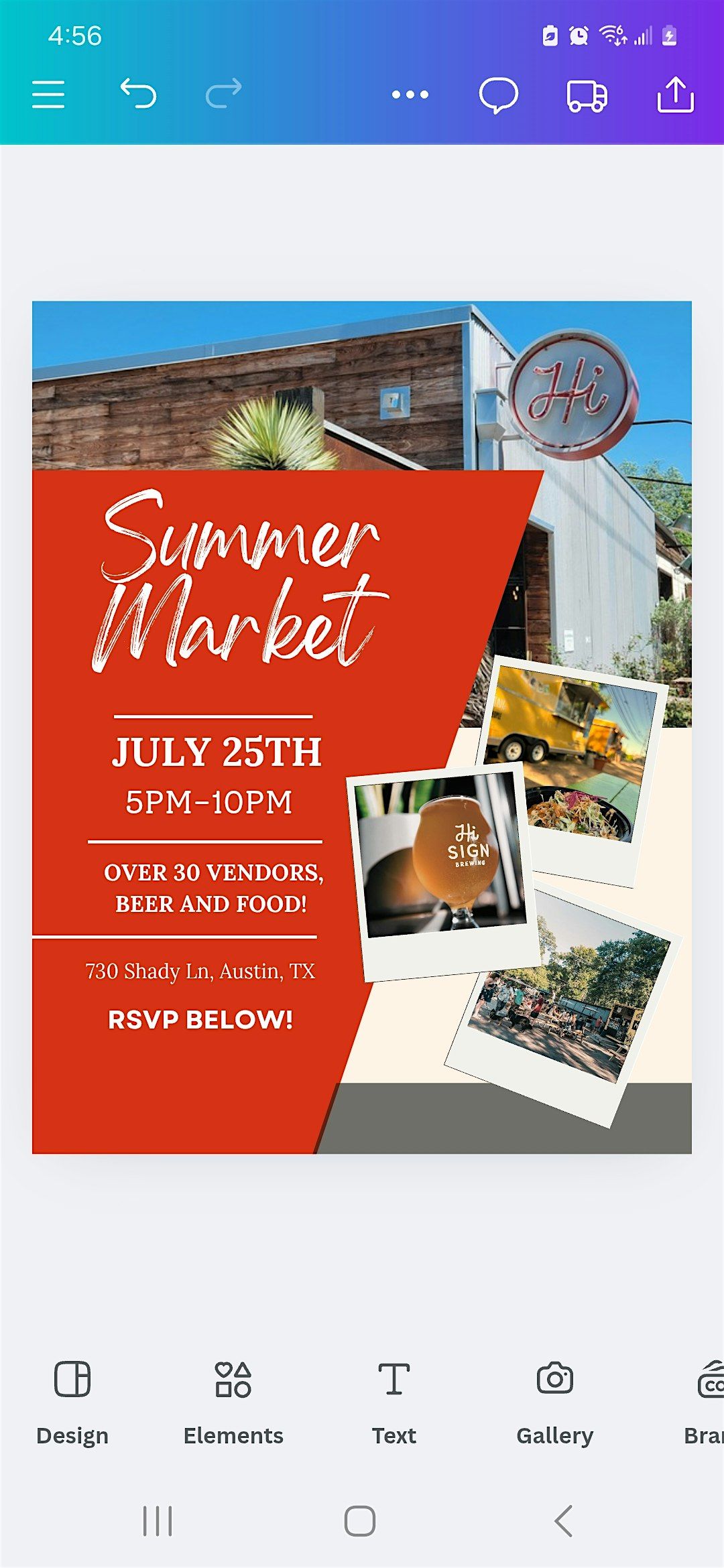 Hi Sign Brewing Summer Market!, 25 July | Event in Austin | AllEvents