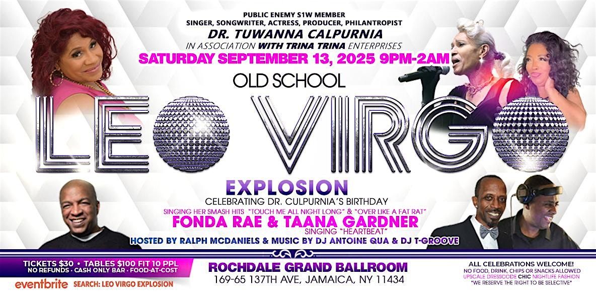 LEO VIRGO EXPLOSION, 13 September | Event in Queens | AllEvents