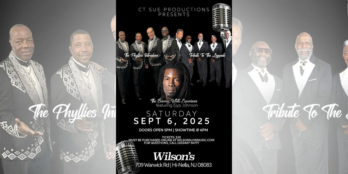 Philly Intruders, The Legends and Barry White Tribute Performance, 6 September | Event in Hi-Nella | AllEvents