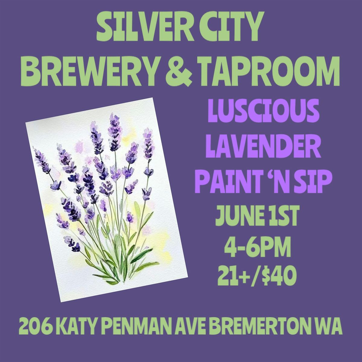 Lavender Paint and Sip, 1 June | Event in Bremerton | AllEvents