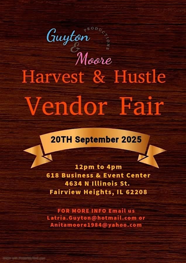 Harvest & Hustle Vendor Fair, 20 September | Event in Fairview Heights | AllEvents