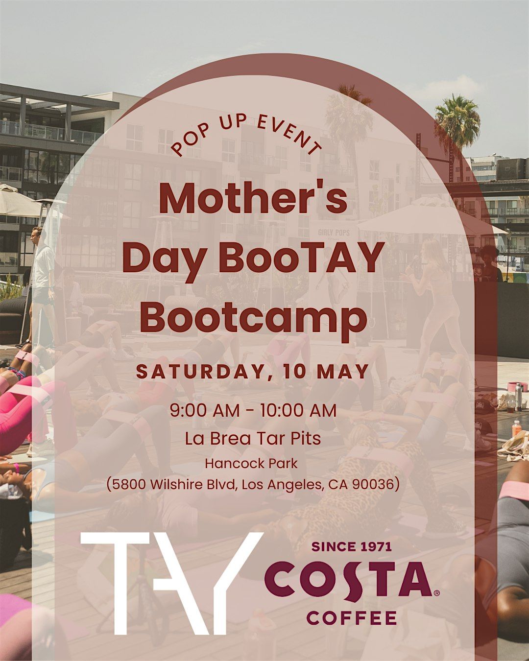 Pop Up BooTAY Bootcamp: ft. Costa Coffee, 10 May | Event in Los Angeles | AllEvents