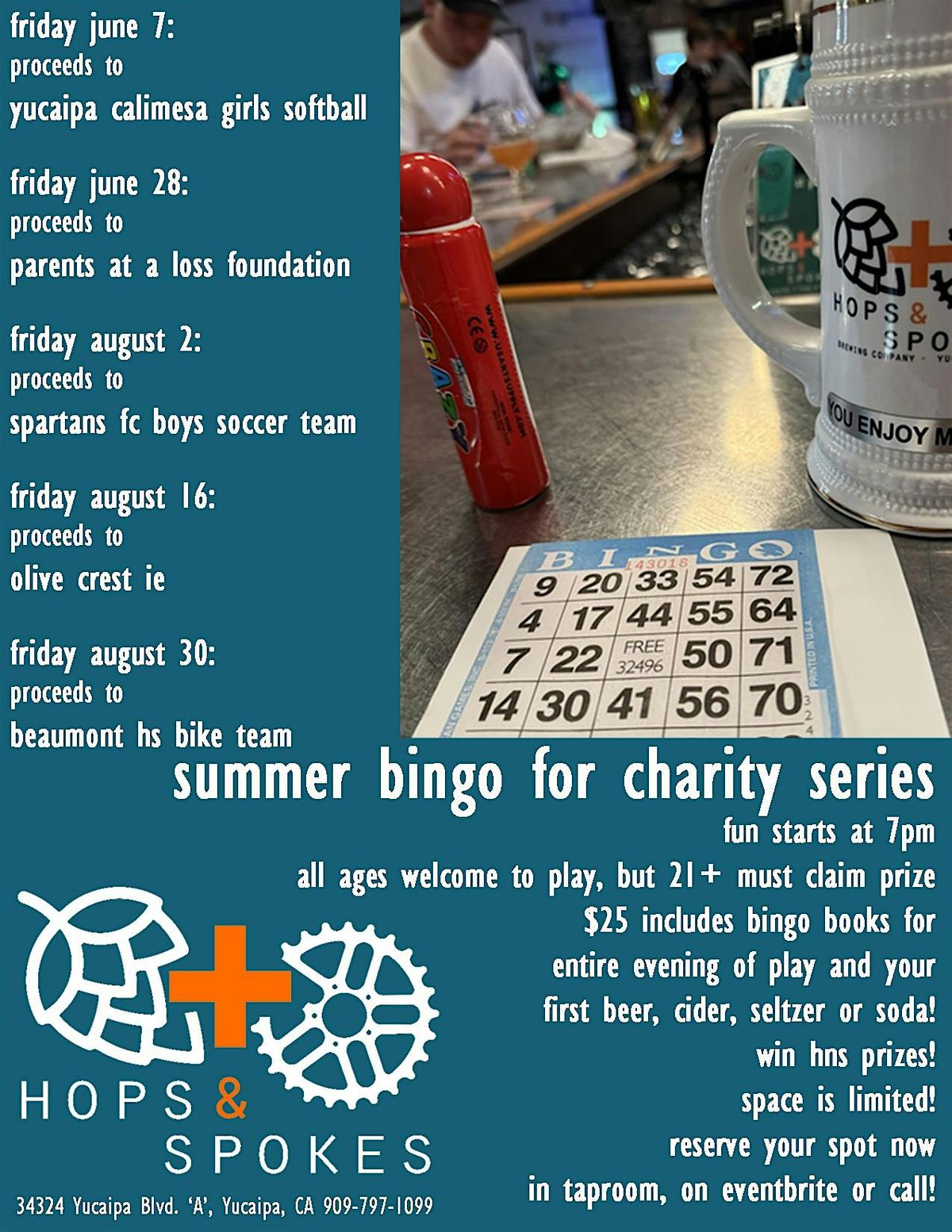 Bingo & Craft Beer Fundraiser for Yucaipa Calimesa Educational Enrichment, 30 May | Event in Yucaipa | AllEvents