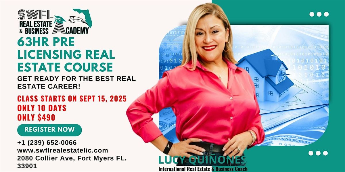 63 HR PRE LICENSING REAL ESTATE COURSE, 15 September | Event in Fort Myers | AllEvents