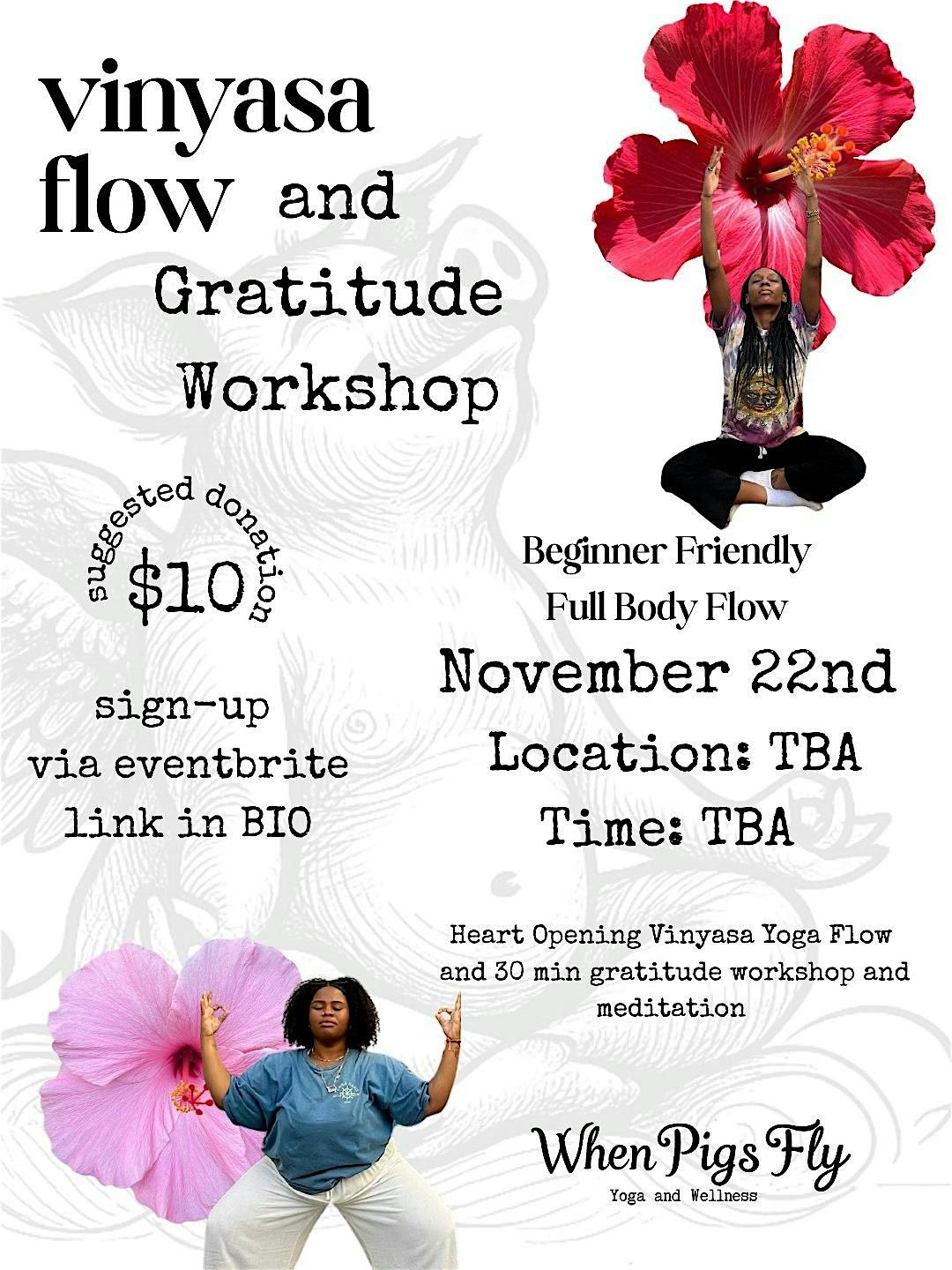 Vinyasa Yoga Flow and Gratitude Workshop, 22 November | Event in Sanford | AllEvents