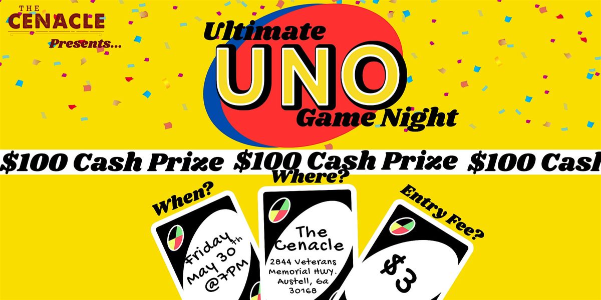 Ultimate UNO Game Night | $100 Prize • Music • Vibes  • Food, 30 May | Event in Austell | AllEvents