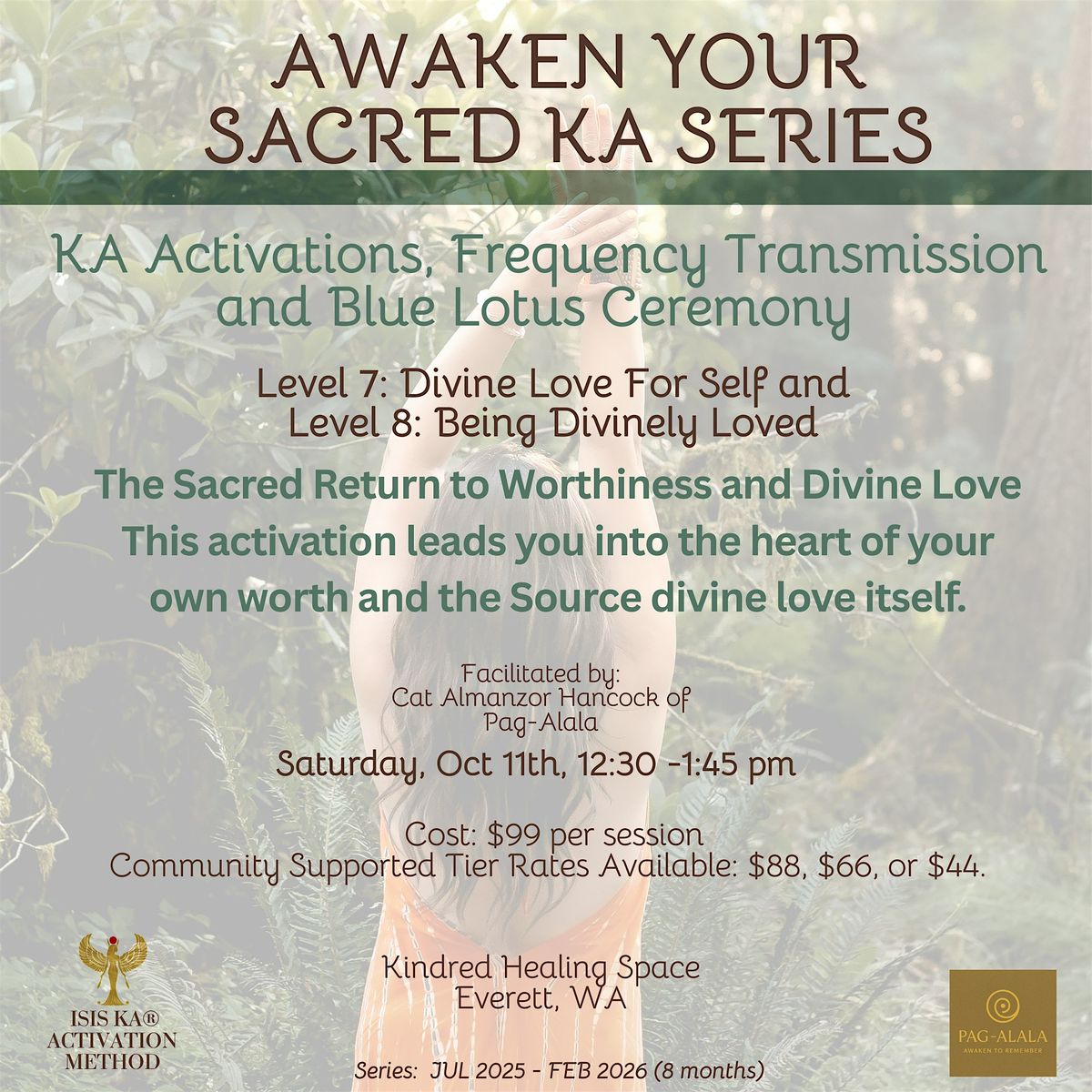 Awaken Your Sacred Ka Series: Divine Love for Self and Being Divinely Loved, 11 October | Event in Everett