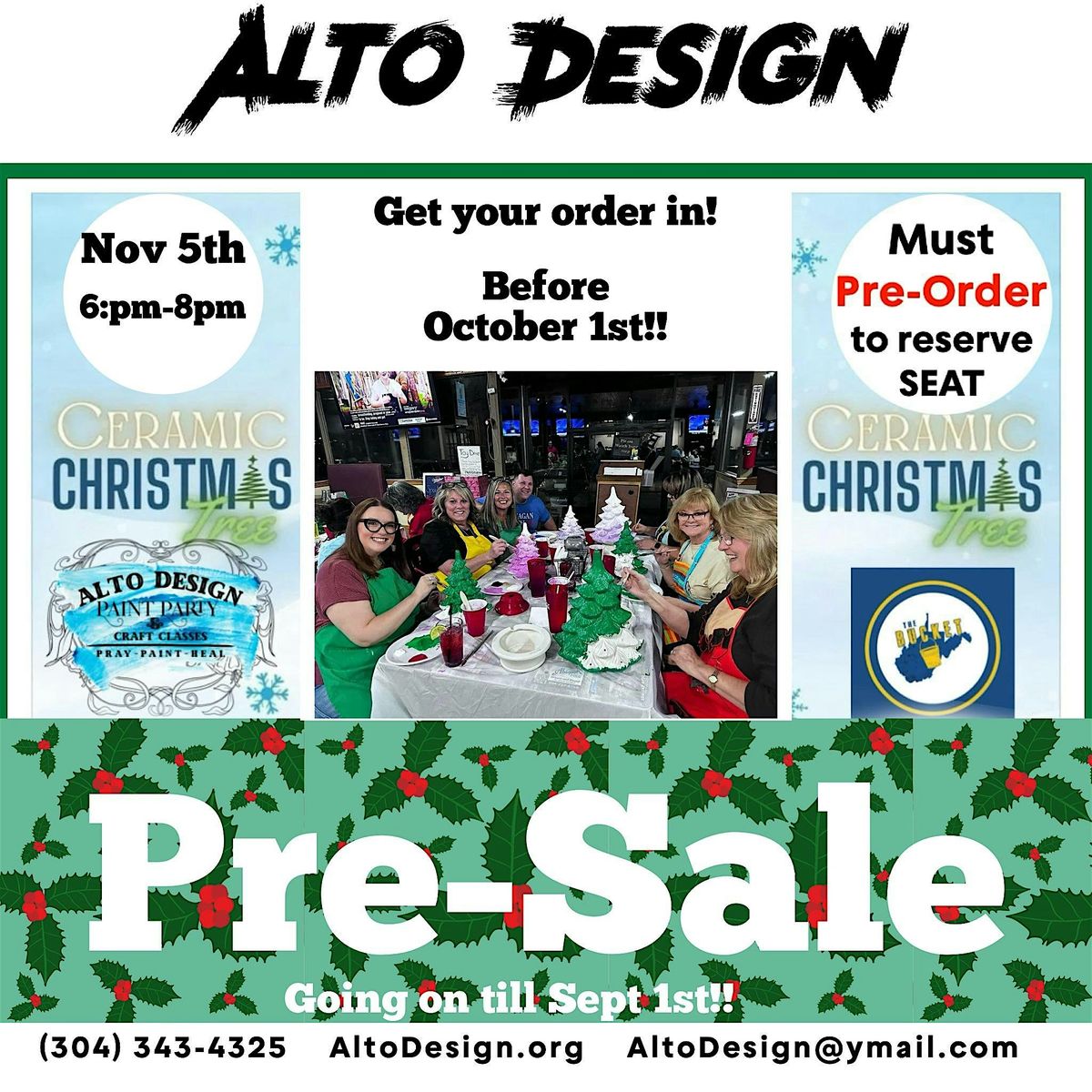 Ceramic Christmas tree at The Bucket Nov 5th, 5 November | Event in Charleston | AllEvents