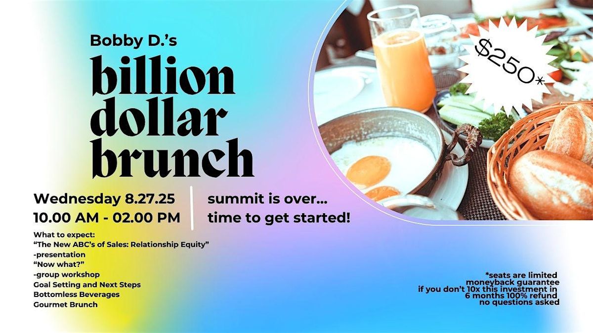 Billion Dollar Brunch presented by Bobby D., 4 September | Event in Montréal | AllEvents