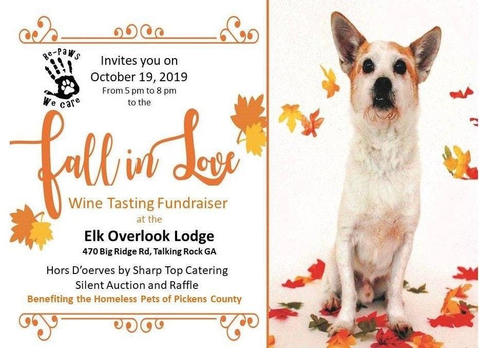 Be Paws We Care Fall In Love Wine Tasting Fundraiser At Elk