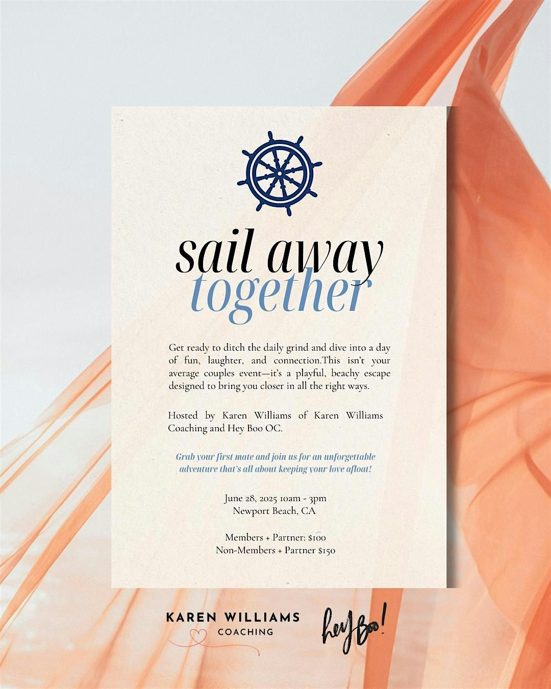 ORANGE COUNTY, CA: Sail Away Together, 28 June | Event in Newport Beach | AllEvents