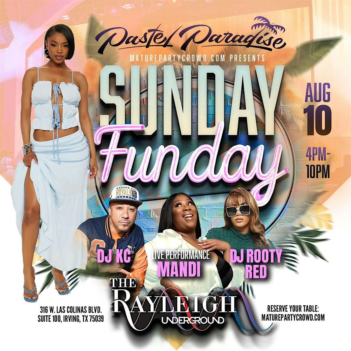 SUNDAY FUNDAY at Rayleigh Underground - Pastel Paradise!, 10 August | Event in Irving | AllEvents