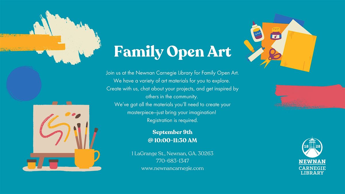 Family Open Art, 9 September | Event in Newnan | AllEvents