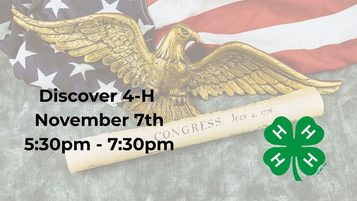 November Discover 4-H, 7 November | Event in Barco | AllEvents