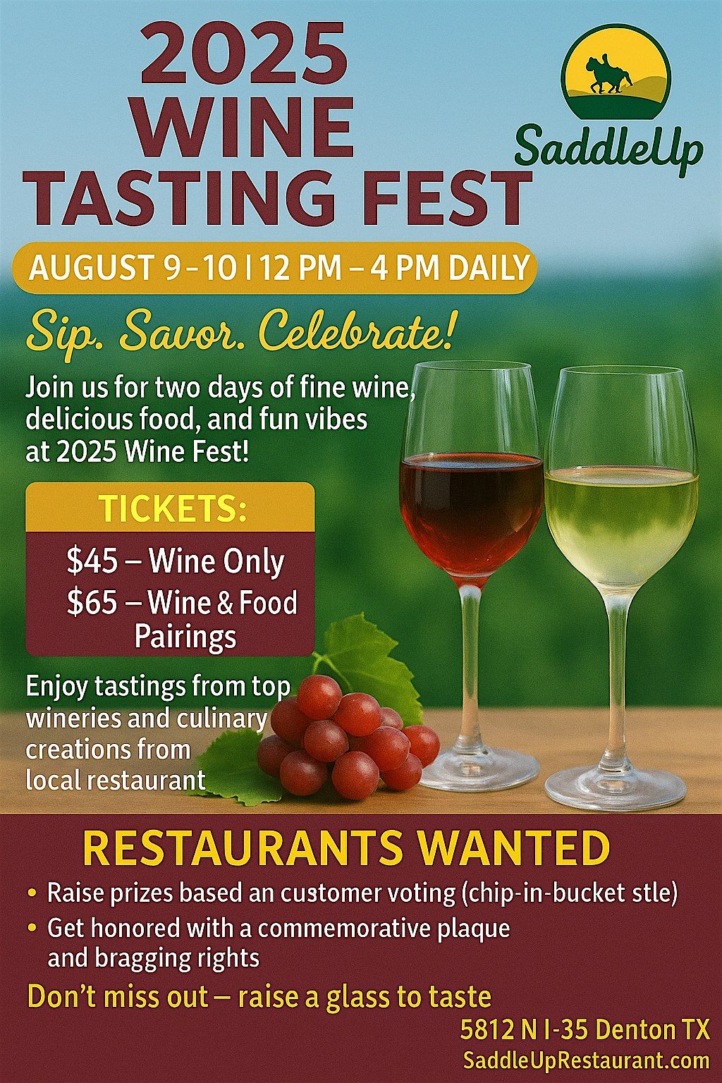 2025 Wine Tasting Fest | Event in Denton | AllEvents