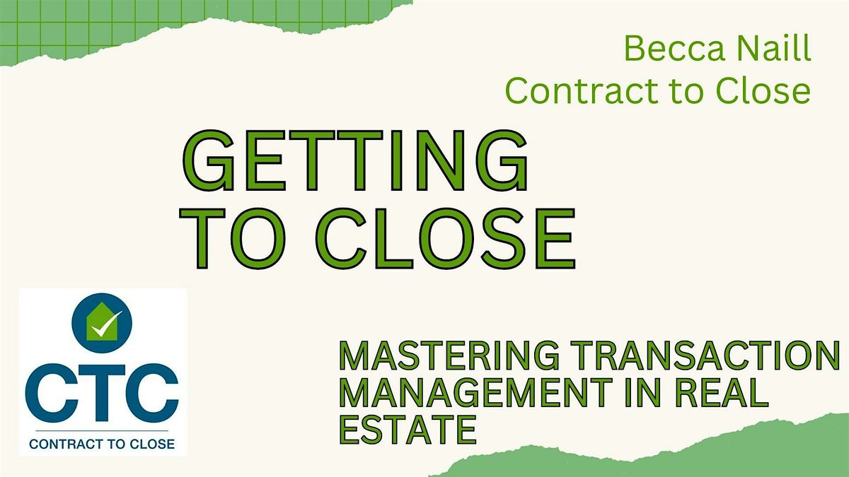 Mastering Transaction Management in Real Estate, 9 September | Event in Bloomington | AllEvents