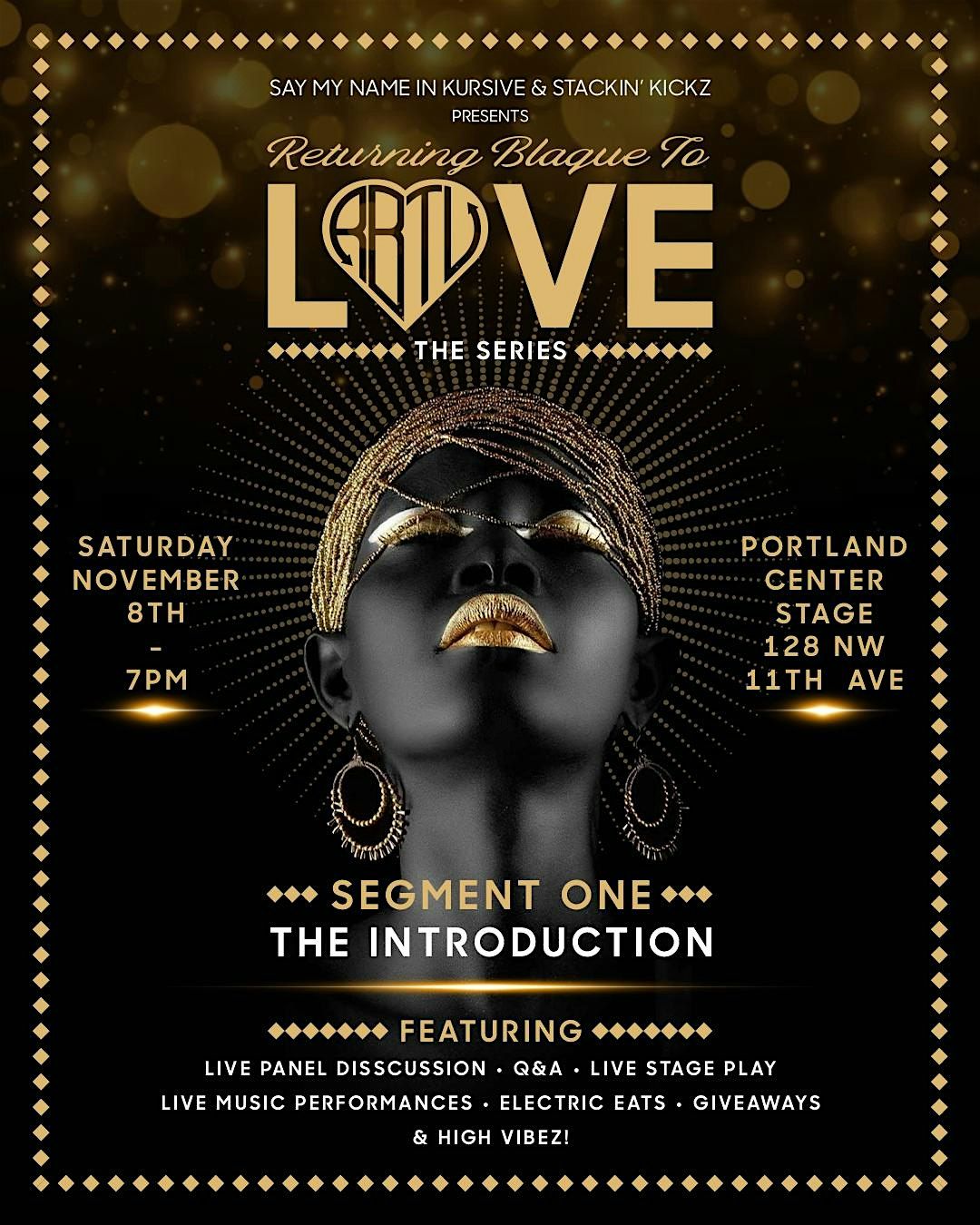 RETURNING BLAQUE TO LOVE: THE INTRODUCTION, 8 November | Event in Portland | AllEvents