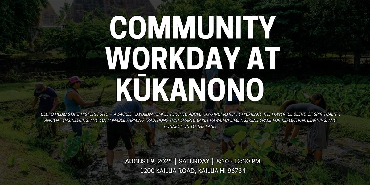 Community Work Day, 9 August | Event in Kailua | AllEvents