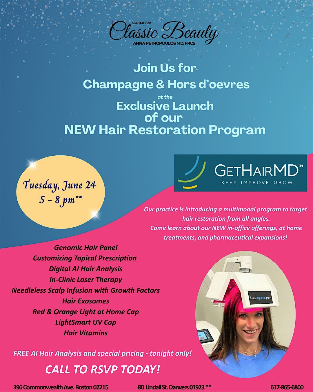 Exclusive Launch of our  NEW Hair Restoration Program ! | Event in Danvers | AllEvents