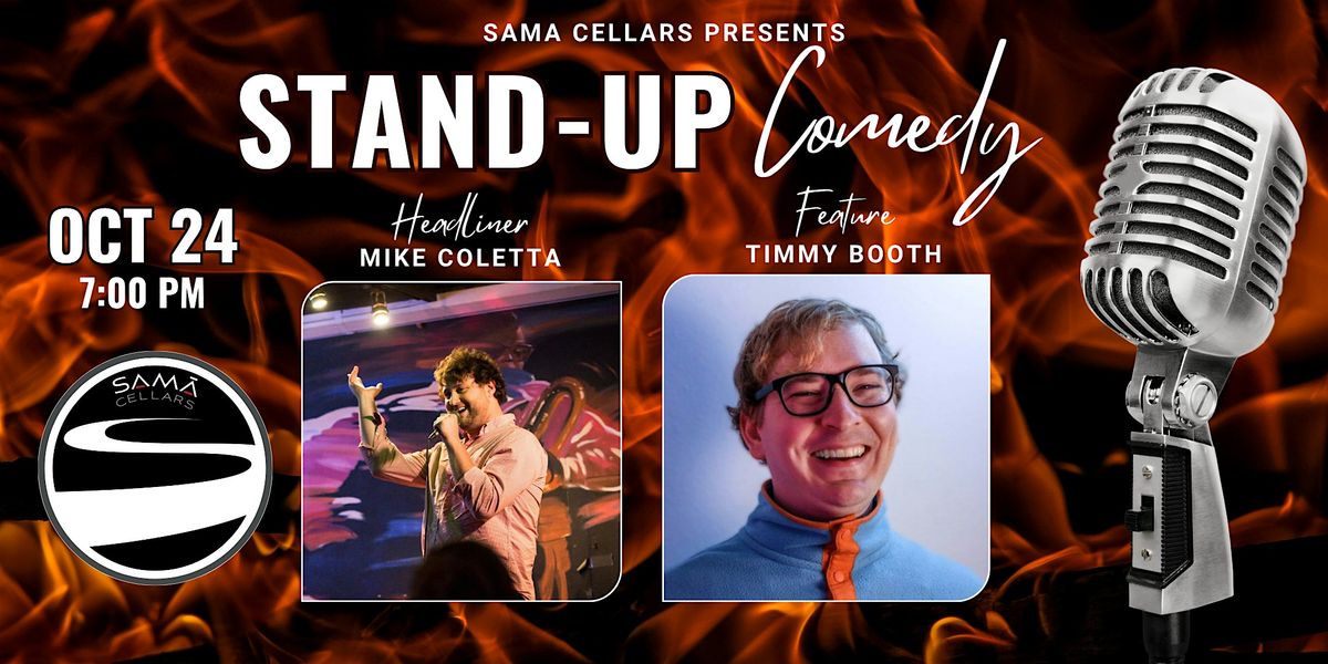 Stand Up Comedy with Mike Coletta @ SAMA Cellars, 24 October | Event in Redmond | AllEvents