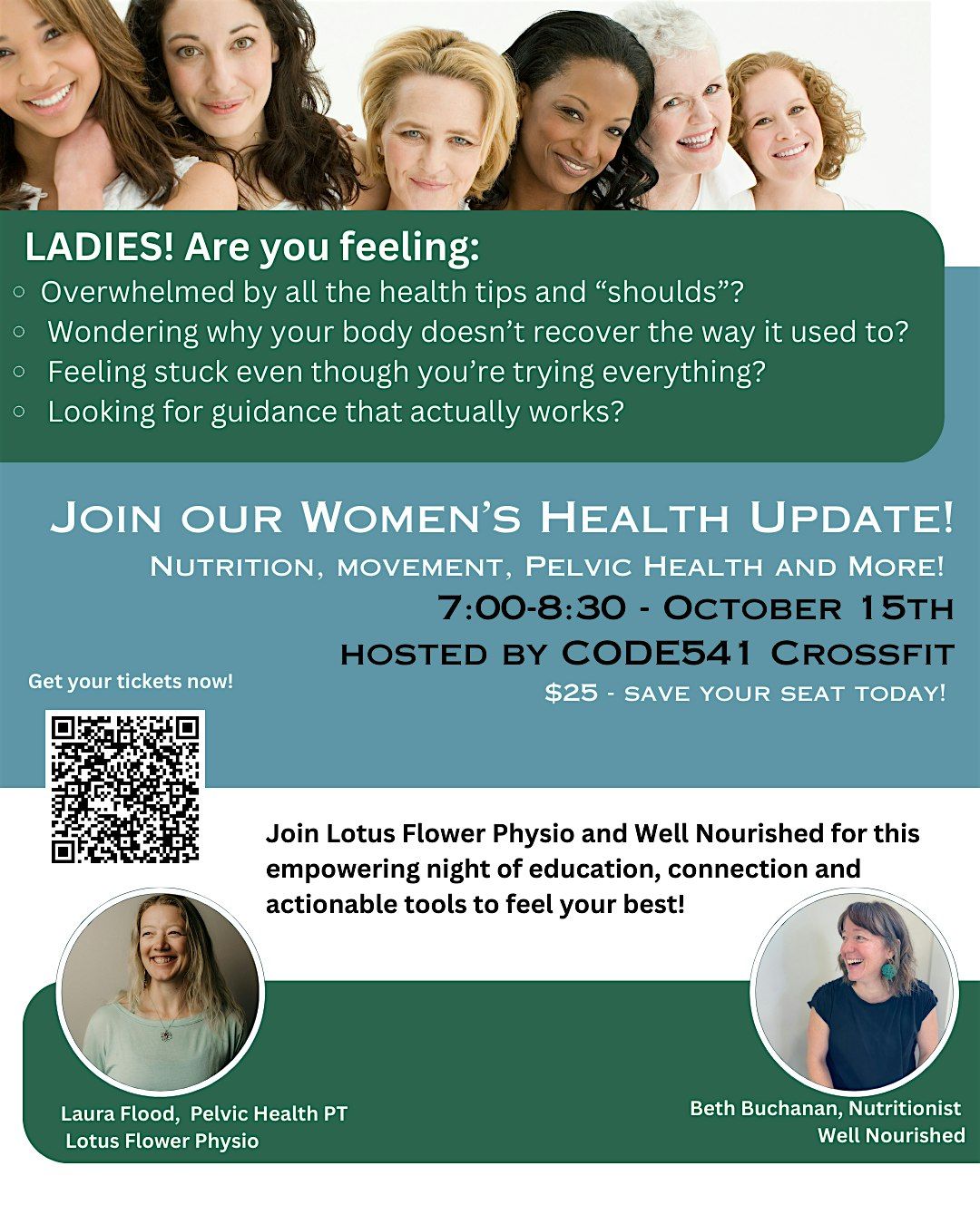 Women's Health Update - Nutrition, movement, pelvic health and more !, 15 October | Event in Bend | AllEvents