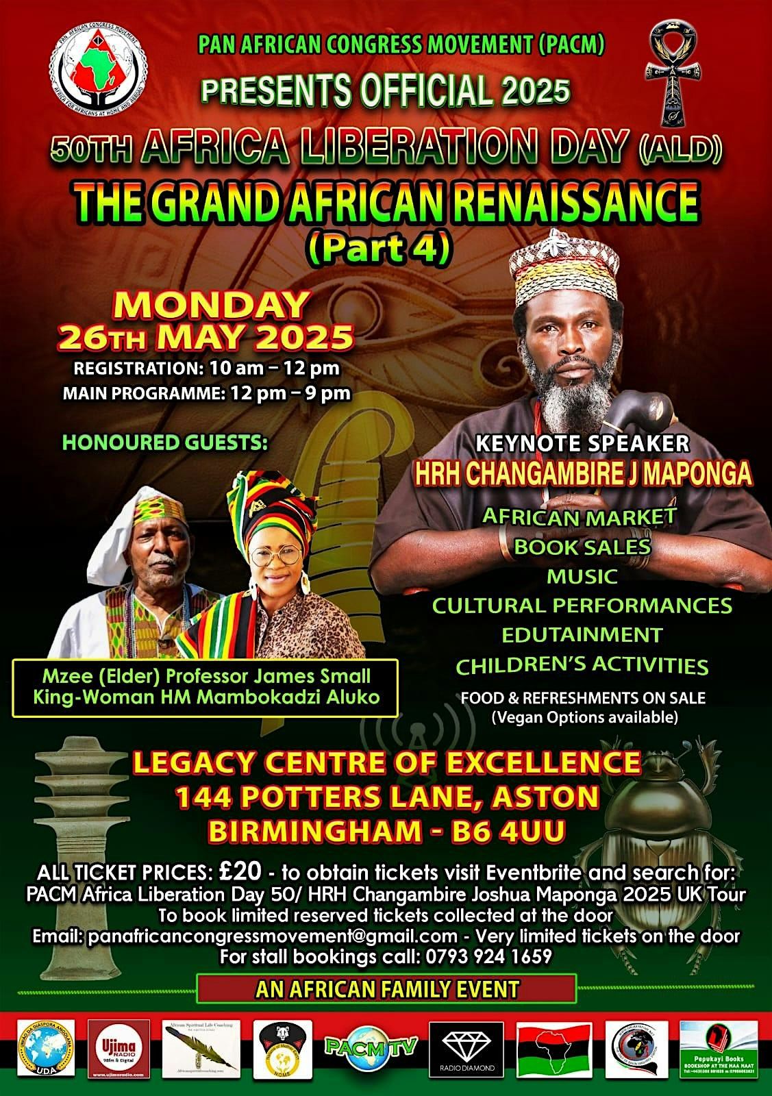 Pan African Congress Movement 50th Africa Liberation Day  - Birmingham 2025, 26 May | Event in Birmingham