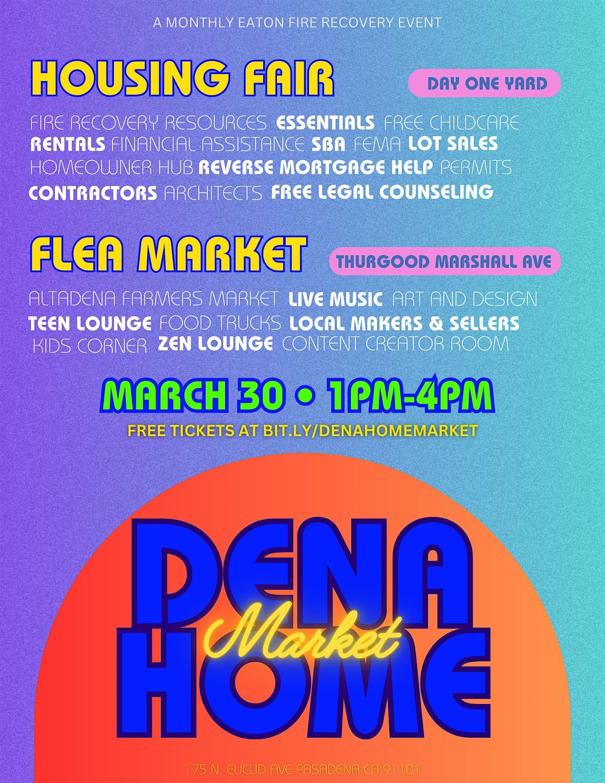 DENA Home Market - Summer Fest + Rebuild Trade Show, 1 June | Event in Pasadena | AllEvents
