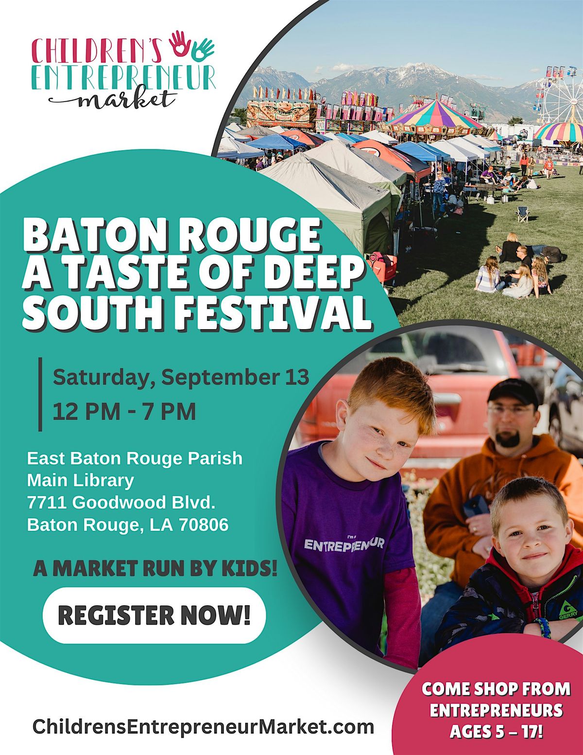 Children's Entrepreneur Market Baton Rouge at A Taste of Deep South Fest, 13 September | Event in Baton Rouge